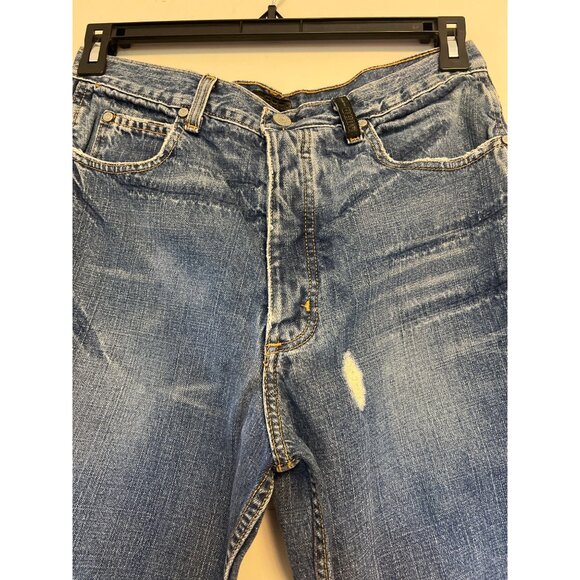 Jordan Two3 Men Distressed Blue Y2K Jeans Size 34 x 34 - Picture 3 of 11